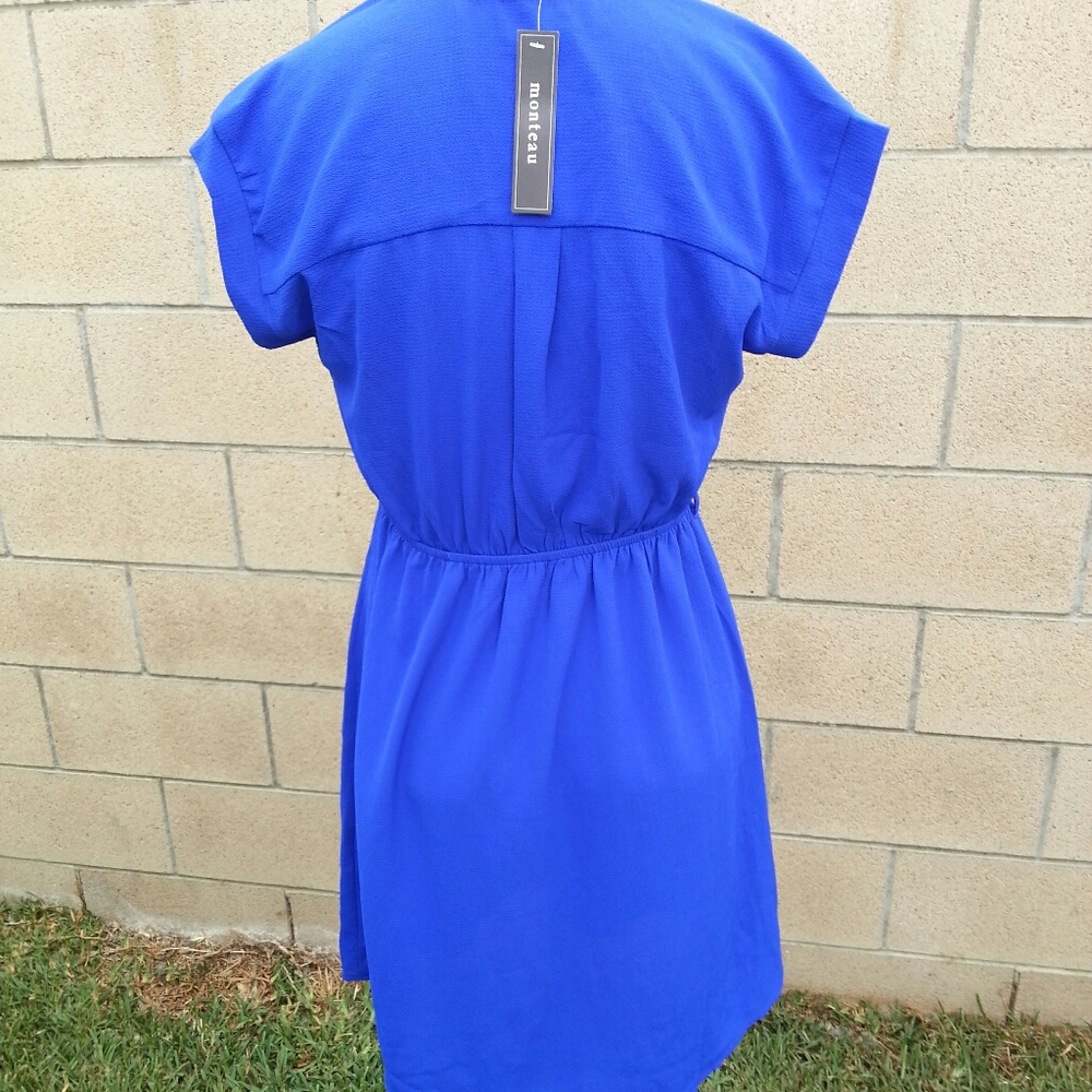 NWT Cute Neon Blue Dress Monteau